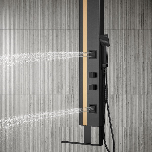 Eleganti All-in-One Shower Panel with Rain Showerhead, Body Jets, and Chromotherapy by Cascada Showers - Image 4