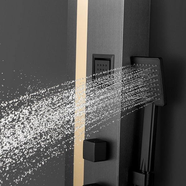 Eleganti All-in-One Shower Panel with Rain Showerhead, Body Jets, and Chromotherapy by Cascada Showers - Image 5