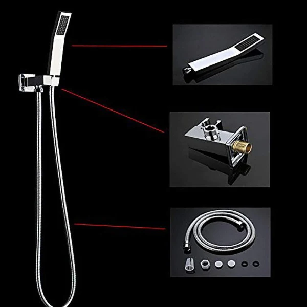 Fiji 16" Ceiling Mount Luxury Shower Set with 6 Massage Jets Spray (Chrome) - Image 8