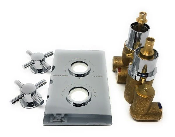 Fiji 16" Ceiling Mount Luxury Shower Set with 6 Massage Jets Spray (Chrome) - Image 9