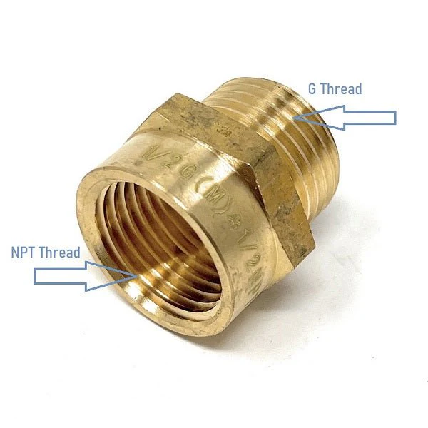 G Thread (British BSPP) Male to NPT Female Adapter - Lead Free (1/2" x 1/2") - Image 3