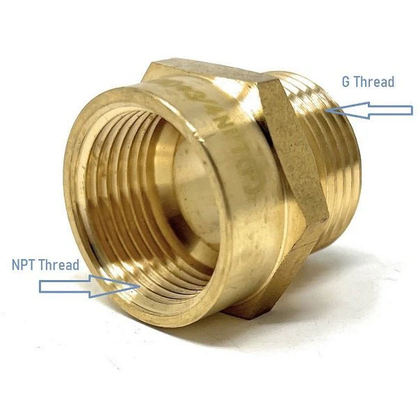 G Thread (British BSPP) Male to NPT Female Adapter - Lead Free (3/4" x 3/4") - Image 9