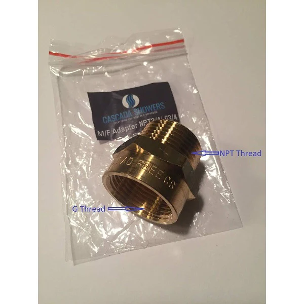 G Thread (British BSPP) Female to NPT Male Adapter - Lead Free (3/4" x 3/4") - Image 17