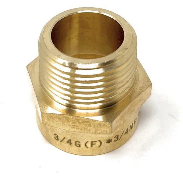 G Thread (British BSPP) Female to NPT Male Adapter - Lead Free (3/4" x 3/4") - Image 3
