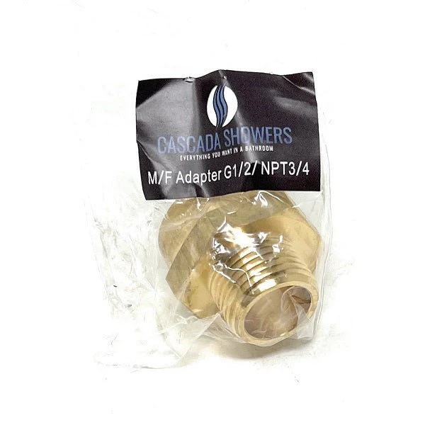 G Thread (British BSPP) Male to NPT Female Adapter - Lead Free (1/2" x 3/4") - Image 5