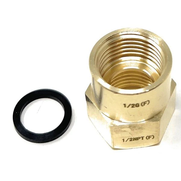 G Thread (British BSPP) Female to NPT Female Lead-Free Adapter (1/2" x 1/2")
