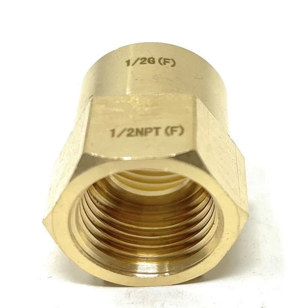 G Thread (British BSPP) Female to NPT Female Lead-Free Adapter (1/2" x 1/2") - Image 2