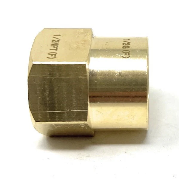 G Thread (British BSPP) Female to NPT Female Lead-Free Adapter (1/2" x 1/2") - Image 3