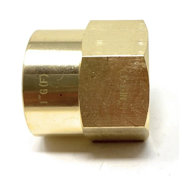G Thread (British BSPP) Female to NPT Female Lead-Free Adapter (1" x 1") - Image 9