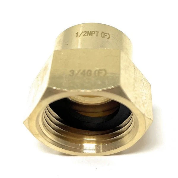 G Thread (British BSPP) Female to NPT Female Lead-Free Adapter (3/4" x 1/2") - Image 2