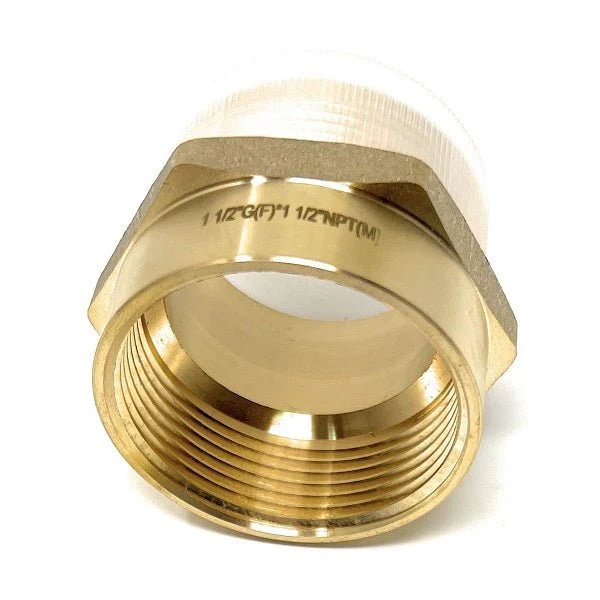 Lead-Free G Thread (British BSPP) Female to NPT Male Adapter (1 1/2" x 1 1/2") - Image 6