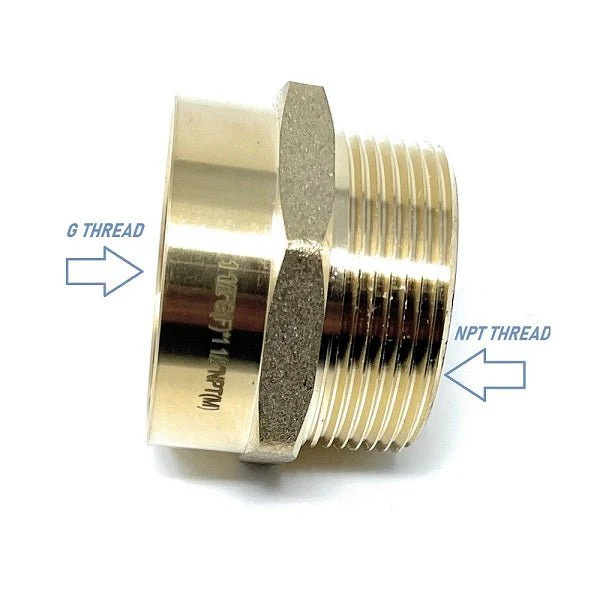 Lead-Free G Thread (British BSPP) Female to NPT Male Adapter (1 1/2" x 1 1/2") - Image 9
