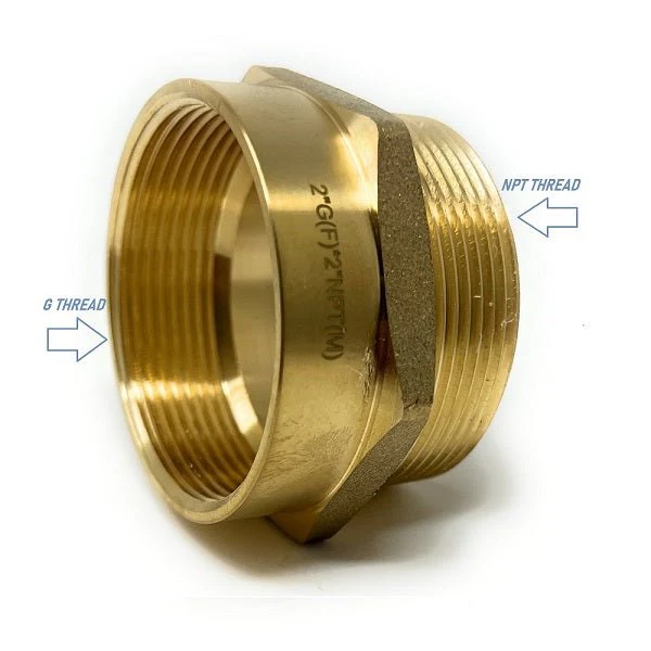 G Thread (British BSPP) Female to NPT Female Lead-Free Adapter (2" x 2") - Image 4
