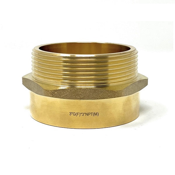 Lead-Free 3" G Thread (British BSPP) Female to NPT Thread Male Pipe Fitting Adapter - Image 2