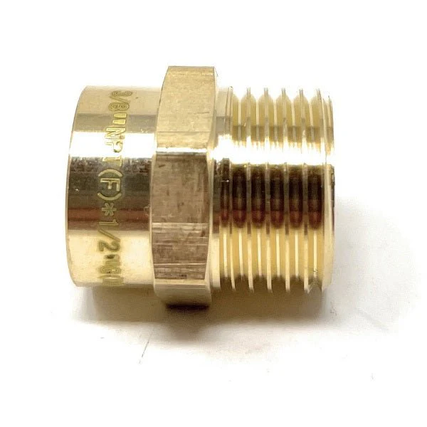 G Thread (British BSPP) Male to NPT Female Adapter - Lead Free (1/2" x 3/8")