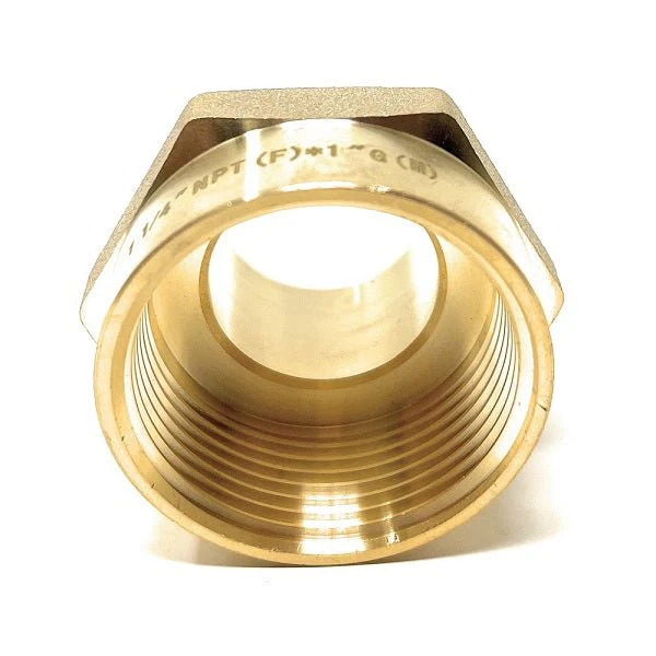 G Thread (British BSPP) Male to NPT Female Adapter - Lead Free (1" x 1 1/4") - Image 2