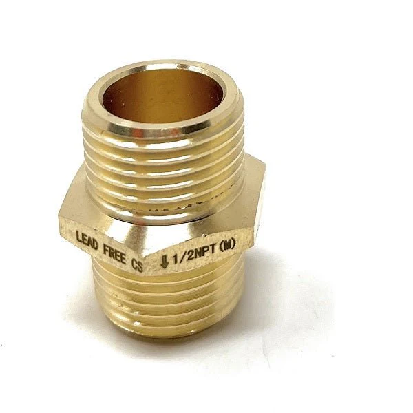 G Thread (British BSPP) Male to NPT Male Lead-Free Adapter (1/2" x 1/2")