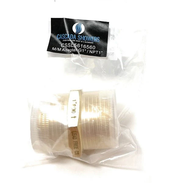 G Thread (British BSPP) Male to NPT Male Lead-Free Adapter (1" x 1") - Image 5