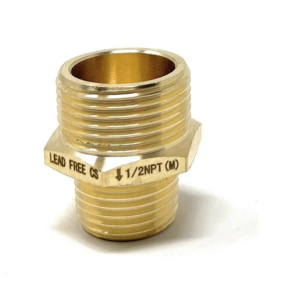 G Thread (British BSPP) Male to NPT Male Lead-Free Adapter (3/4" x 1/2") - Image 2
