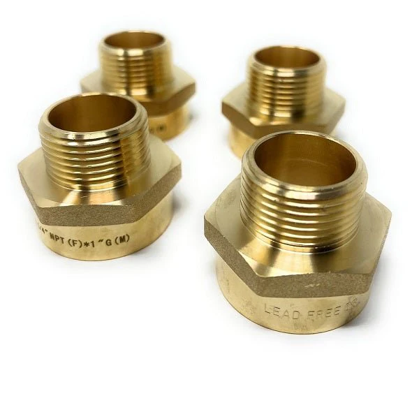 Lead-Free G Thread (British BSPP) Male to NPT Female Pipe Fitting Adapter - 1/4" - 3" - Image 74