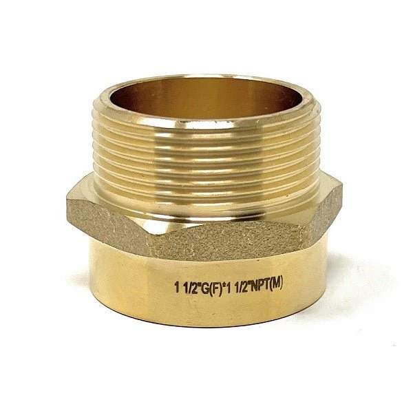 Lead-Free G Thread (British BSPP) Female to NPT Male Pipe Fitting Adapter - 1/4" - 4" - Image 24
