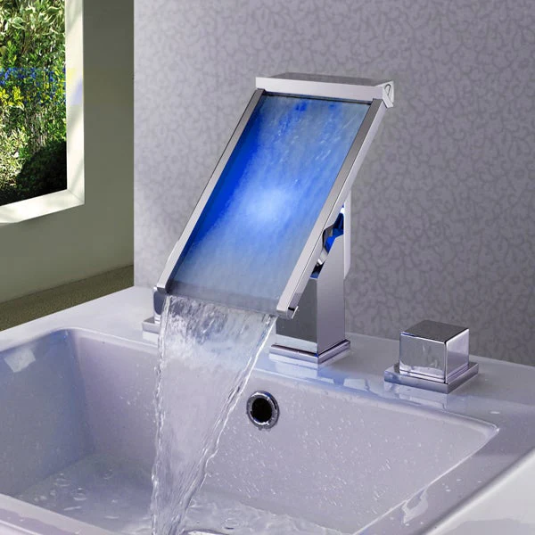 LED Waterfall Bathroom Sink Faucet - Image 22
