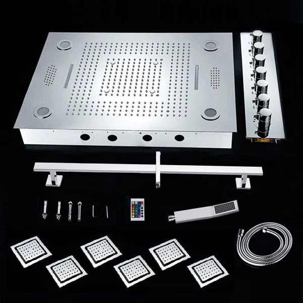 Luxurious Design 23"x31" LED Shower System with Bluetooth Speaker and Sliding Bar - Image 6