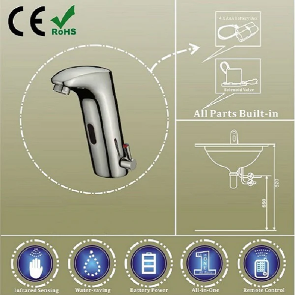 MotionMaster Touch Free Contemporary Automatic Handle Sensor Sink Faucet - Image 14