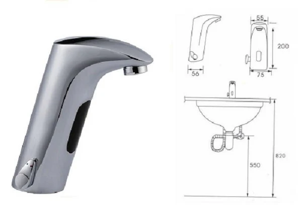 MotionMaster Touch Free Contemporary Automatic Handle Sensor Sink Faucet - Image 6