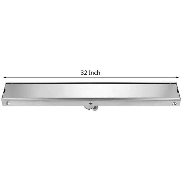 32" Stainless Steel Insert Linear Floor Drain for Shower, Rectangle - Image 9