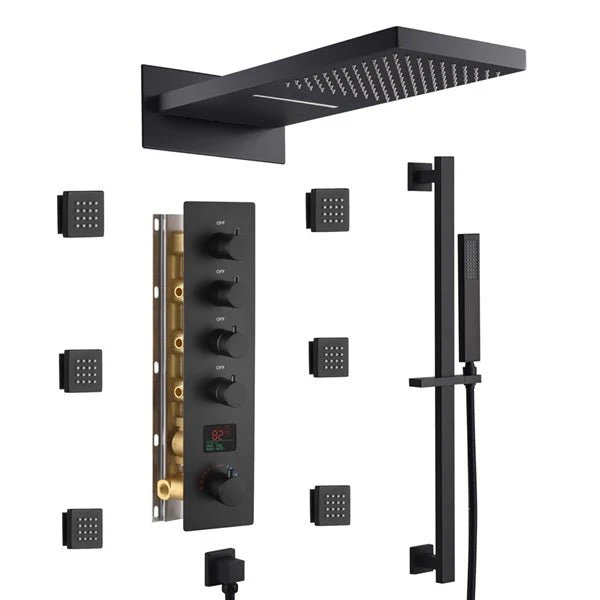 Naples 9"x22" LED Digital Music Shower System By Cascada Showers - Image 6