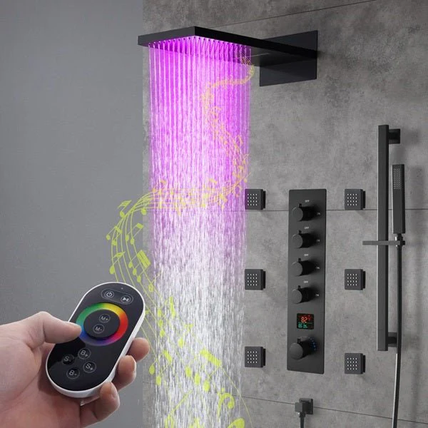 Naples 9"x22" LED Digital Music Shower System By Cascada Showers - Image 7