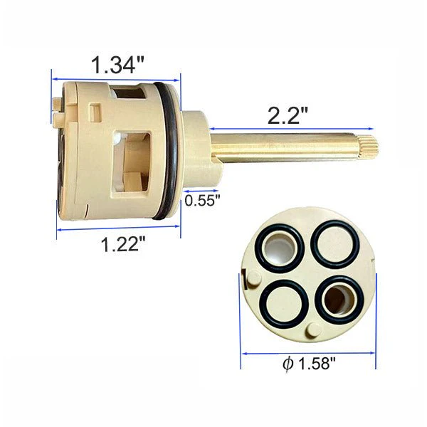 Cartridge - 2-Way Diverter for 3-Knob Tuscany Valve - Image 7