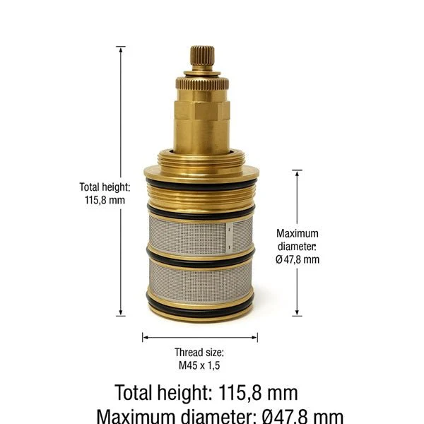 Thermostatic Cartridge (Hot / Cold) - CA42G - Image 4