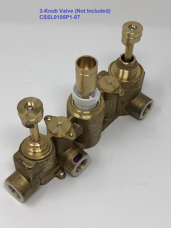Thermostatic Cartridge (Hot / Cold) for  3-Knob Tuscany Valve - Image 5