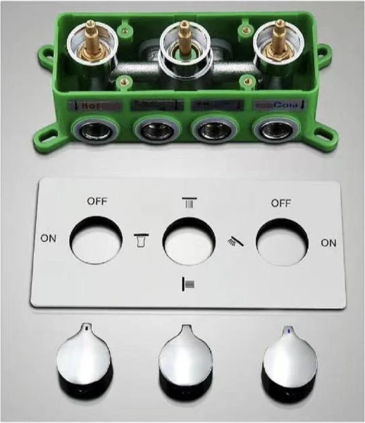 Contemporary 4-Way Shower Diverter