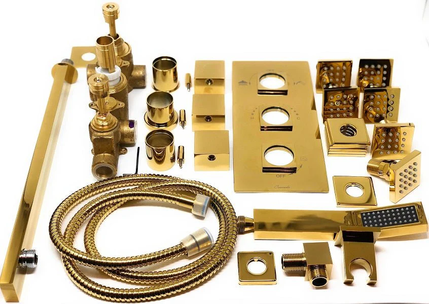 Tuscany LED Rainfall Thermostatic Shower System - Wall Mount - Image 14