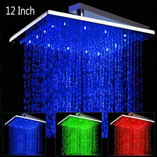 Tuscany LED Rainfall Thermostatic Shower System - Wall Mount - Image 16