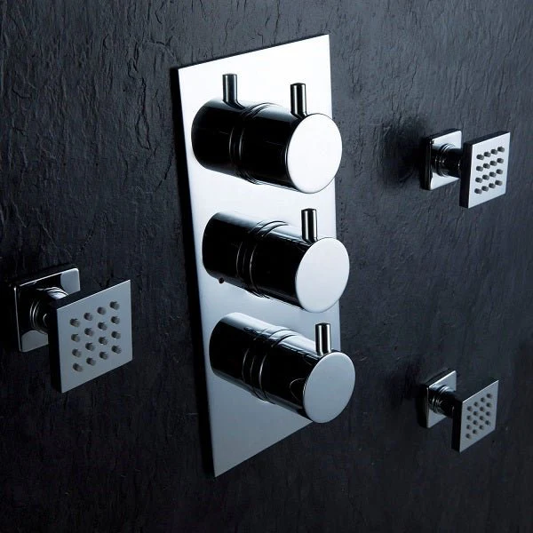Tuscany LED Rainfall Thermostatic Shower System - Wall Mount - Image 6