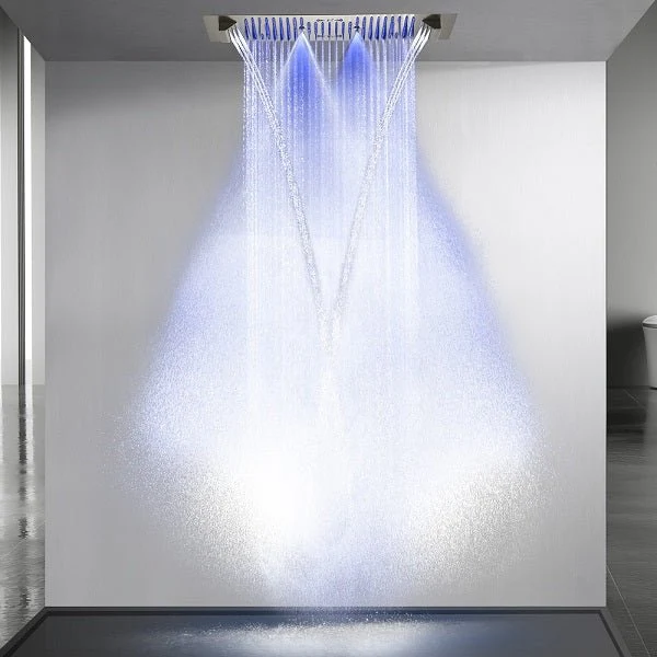 Verona 16"x36" Brushed Nickel Music LED Showerhead By Cascada Showers - Image 7